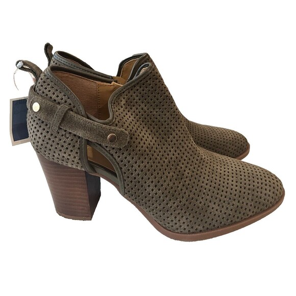 Franco Sarto Boots Women's size 10 M Dale2 Ankle Booties Camo Green Leather NEW - Picture 1 of 11